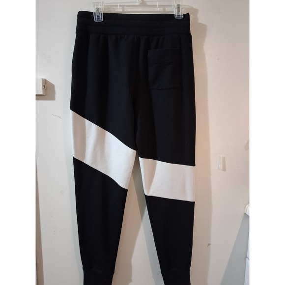 Lauren Ralph Lauren Black White Colorblock Joggers Zipper Pockets Small - Picture 3 of 5